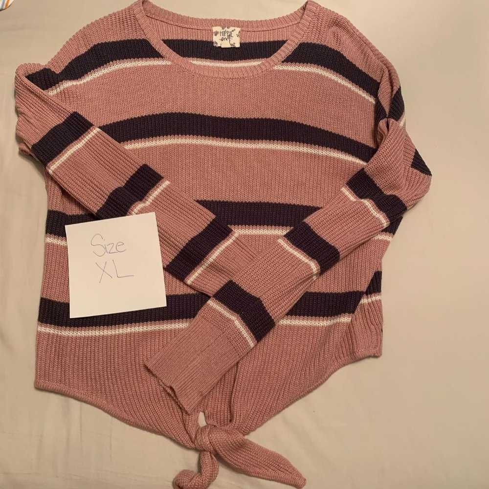 Pink Striped Sweater